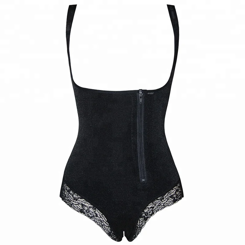 6380 Plus Size Ladies Zipped Full Body Shaper Women  Corset Adjustable Bra Waist Trainer Fajas Slimming Shapewear Bodysuit