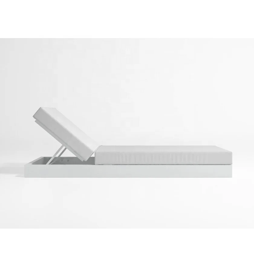 Furniture Garden Aluminum Aluminum Sun Lounger White Beach Furniture Outdoor Furniture Swimming Pool Sun Lounger Modern Metal