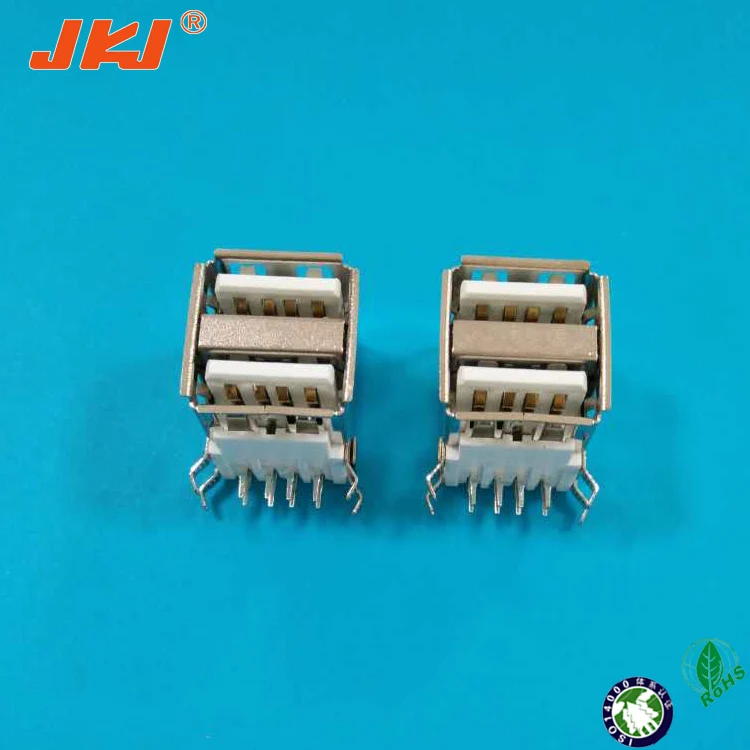 
USB 2.0 header double stack connector,right angle pac mount usb connector 