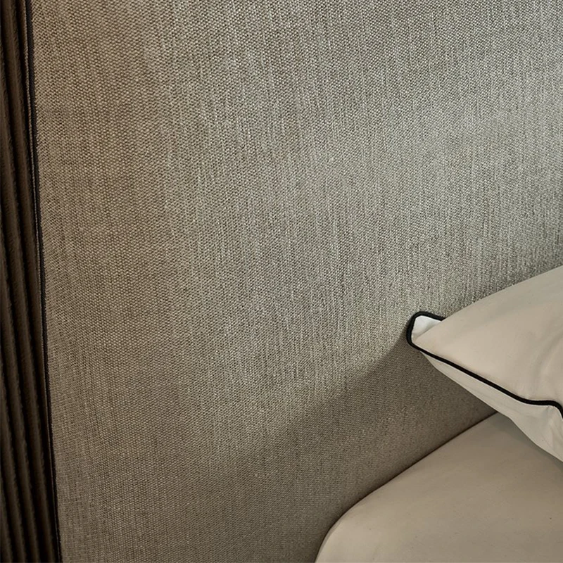 Manufacturer Customized Latest design bed Double queen Soft Bed Simple Design Wooden Fabric Bed king size bedroom furniture