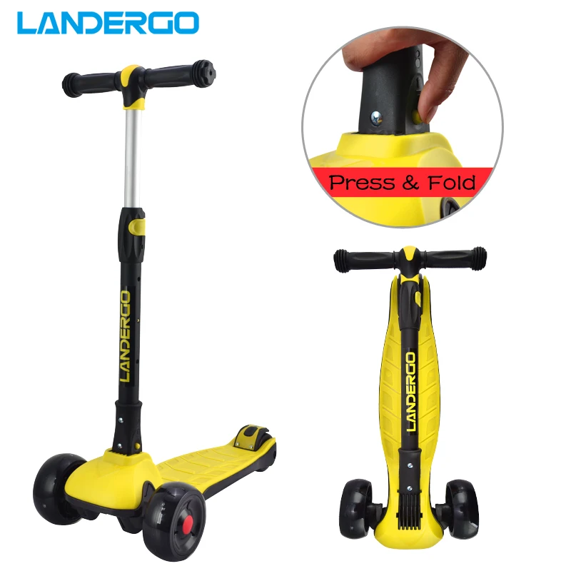Landergo kids Scooter Maxi Deluxe 3 Wheel scooter With Adjustable Handlebar For Age 5-12 ( CE&KC Certificate)