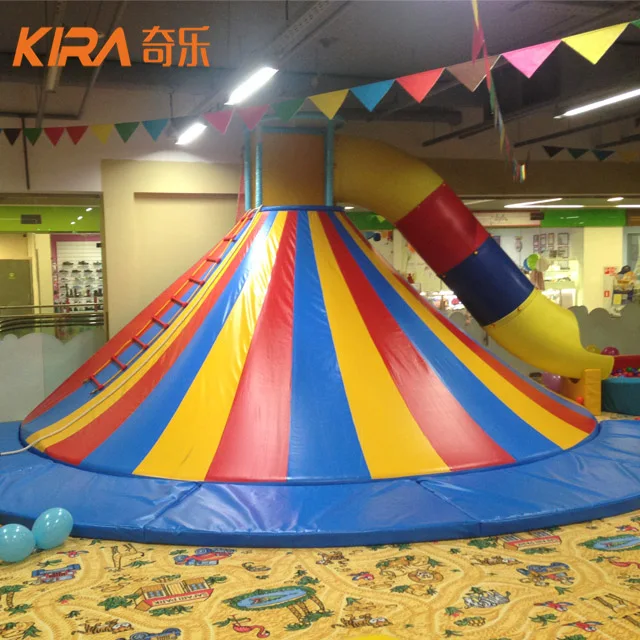 Kids Games Plastic Soft Play Area Children Indoor Playground Equipment Volcano Slides
