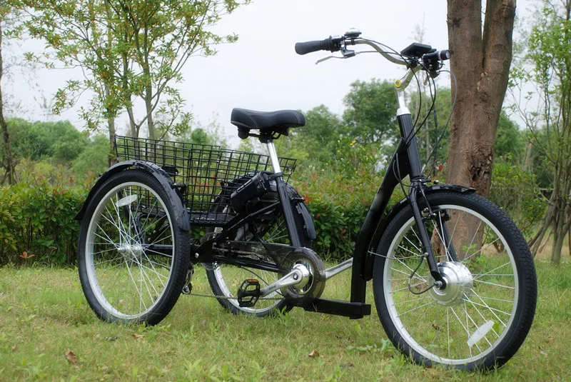 Shop Pedal Bike 3 Wheels Cargo Tricycle Tricycle Cargo Bicycle GW 7019E with 7 Speeds 24 Inch Women Steel Aluminum Alloy Street