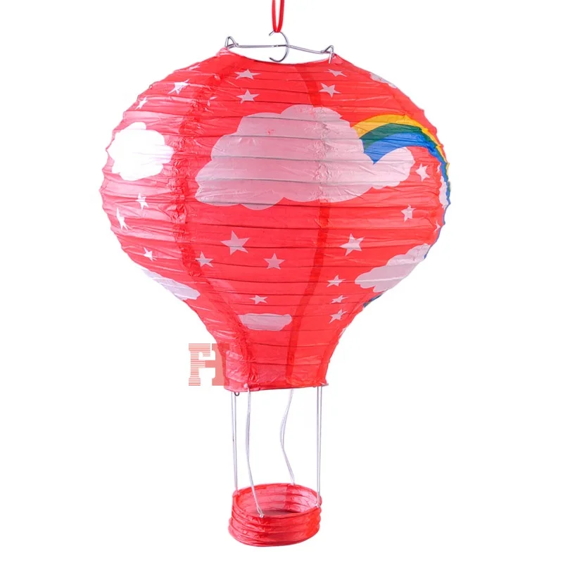 Hot Air Balloon Shaped Paper Sky Lantern For Kids Birthday Party Wedding Decoration