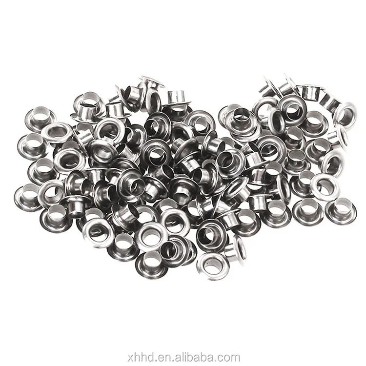 Wholesale cheap bulk metal brass eyelets with washer for garments shoes DIY silver gold antique brass