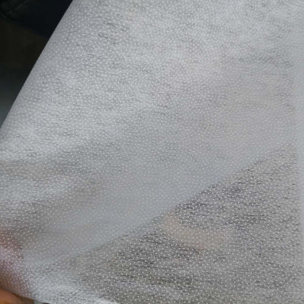 100% polyester gum stay non woven interlining 1025HF , embroidery backing interlining