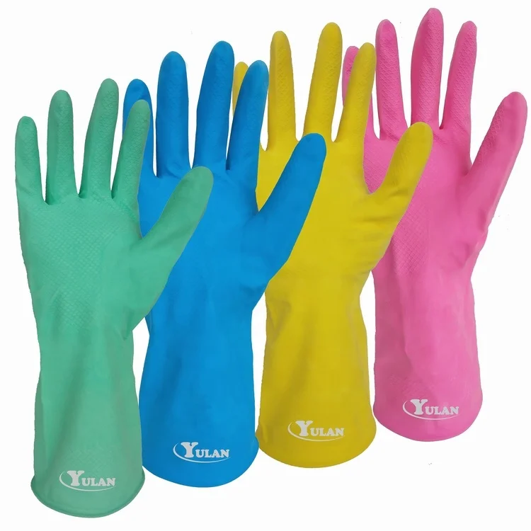 
Yulan H501 New Clean Latex Household Glove Spray Flock Lined  (62130051005)