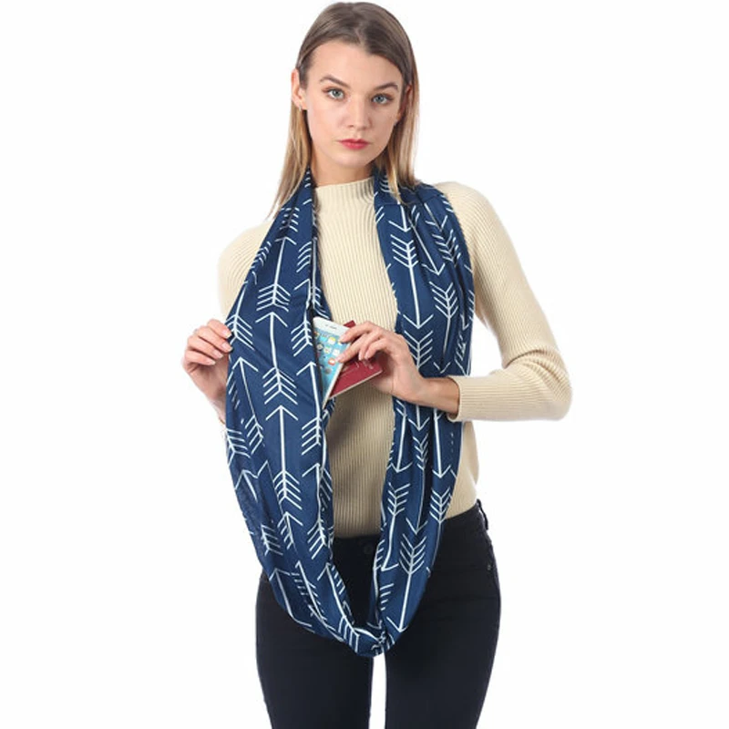
Infinity Loop Fashion Scarf with hidden pocket 