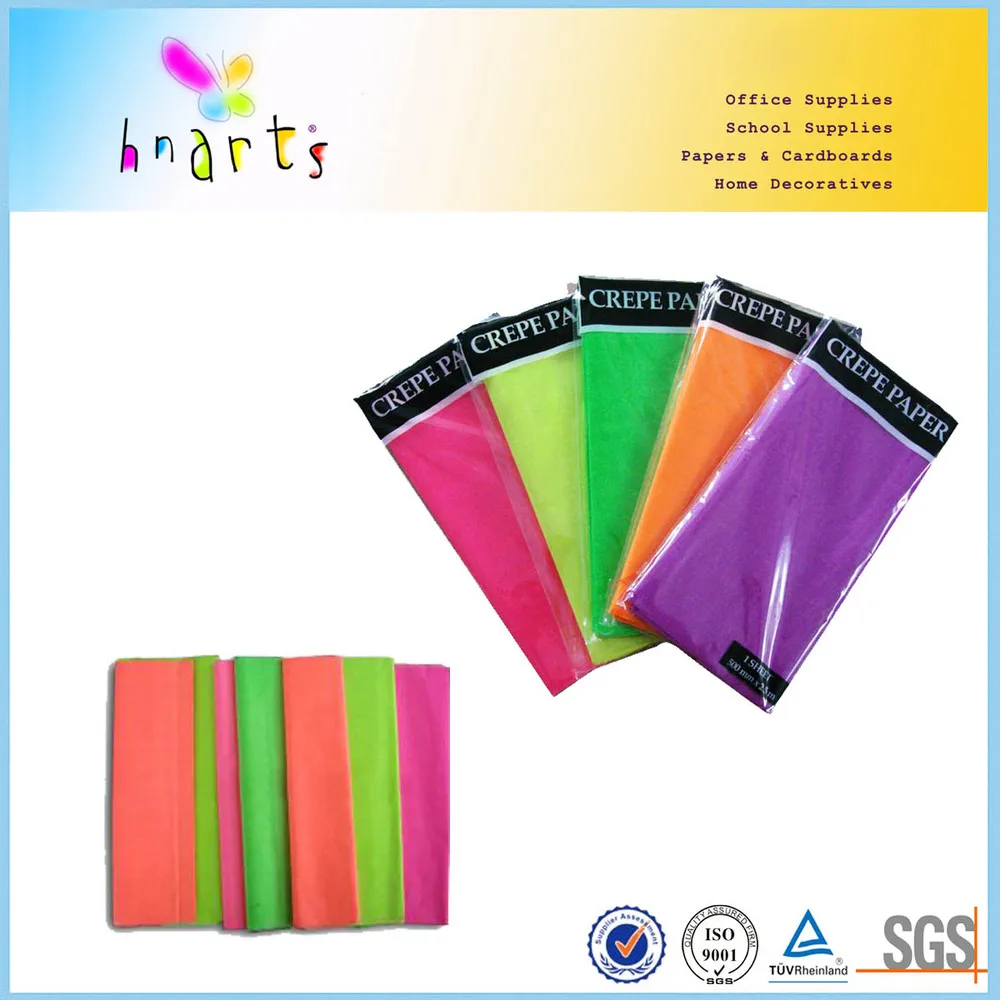 
 бумага креп флуоресцентные цвета  