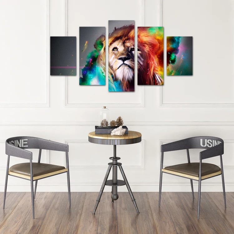 Magic painting wholesale multi color animal patterns 3d diy lion 5-piece face painting