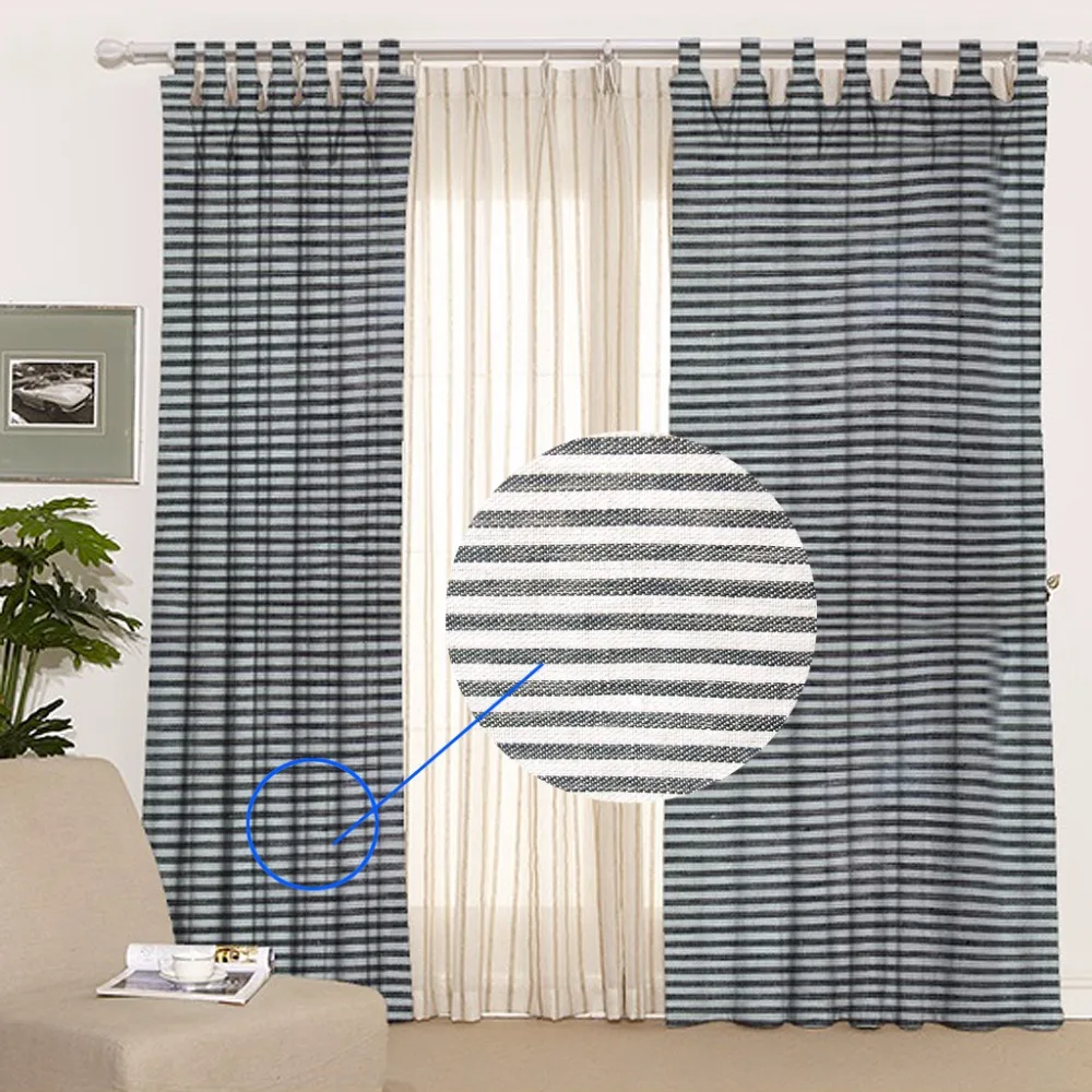 Wholesale Washed Pure 100% Linen Fabric ,Stripe Linen Fabric In Stock