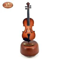 Lasercharmer Violin Music With Rotating Musical Base Instrument Miniature Creative Art ware Gift