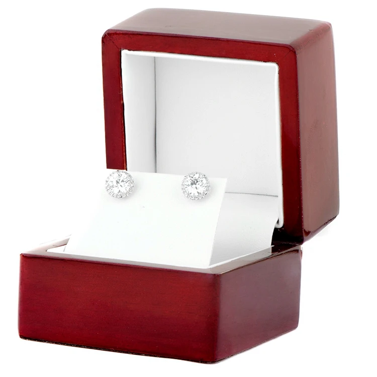 Diamond Stud Jewelry Earrings Custom Logo Mascot Charm Earrings Rings E065 925 Sterling Silver for Making Pearl Claw Setting