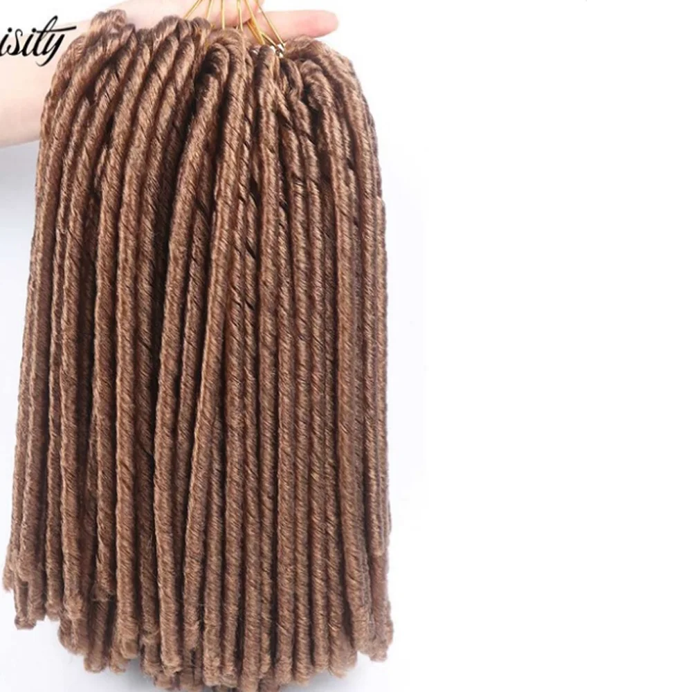 Cheap Braids Short Faux Locs Crochet Synthetic Hair for Black Women Dreadlock Locs Crochet Hair Pre-Looped  in braiding Hair