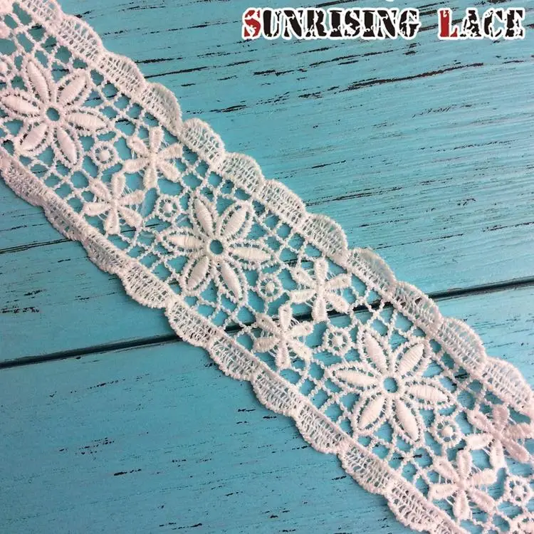 Factory Wholesale Guipure Polyester Trim Lace Embroidery