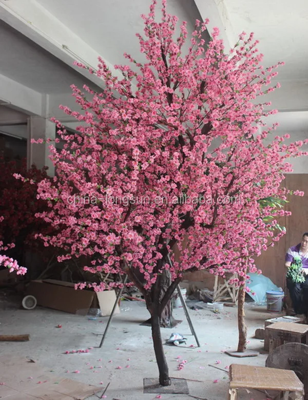 открытый 3 м высота розовый цвет шелковый вишневого дерева украшения для стола свадебные приемы