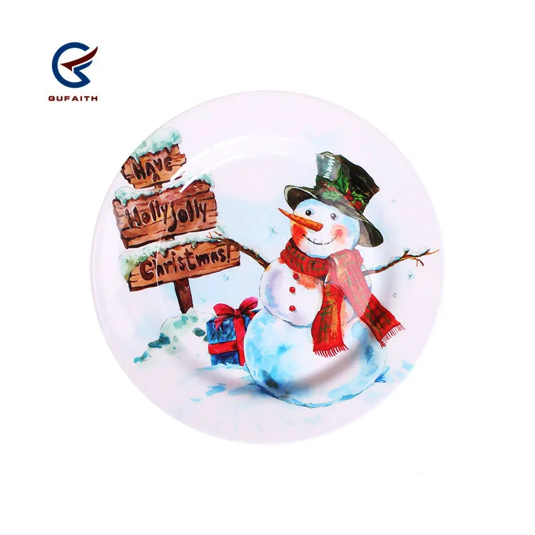 Christmas design 6 pcs plastic X-mas tableware set melamine Christmas dinnerware sets