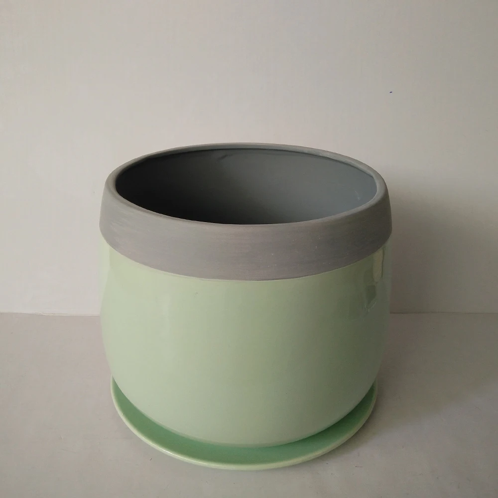 Cheap modern home goods mini cylinder shape ceramic flower pots wholesale