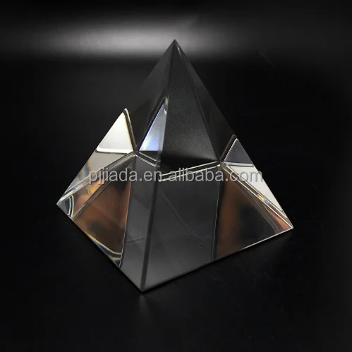 Wholesale Optical Crystal Glass Pyramid Blank Crystal Prisms Paperweight For Engraving Gifts Glass Triangular Pyramid
