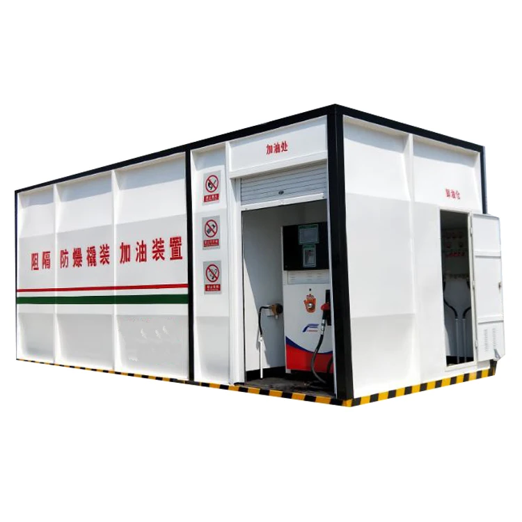 
single dispenser double nozzle mini filling portable mobile fuel station 