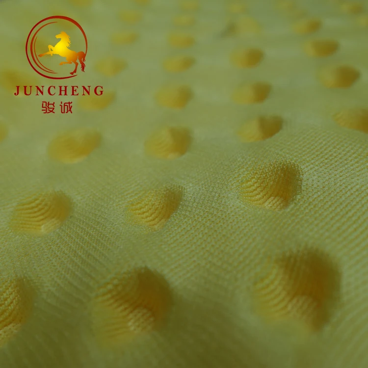 Manufacturer Supplier high quality simple style plain yellow color buy minky dot velvet fabric