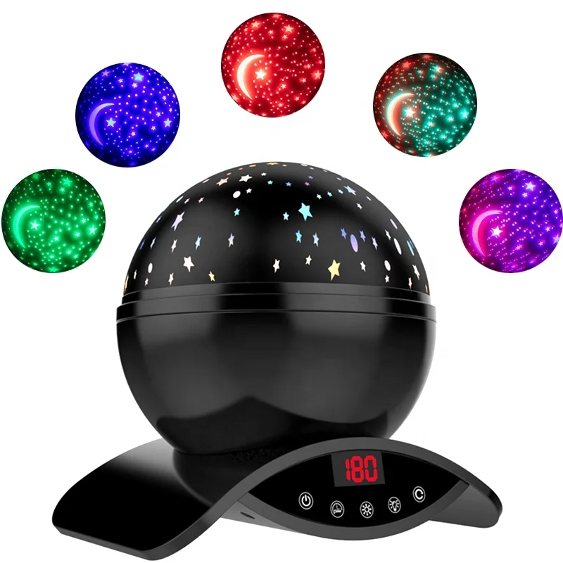 Bedroom Lamp Led Lighting Rotating Remote Control night Christmas Star light Rechargeable Lamp Cute Warning Light
