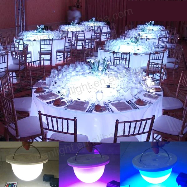 Wireless Battery Operated Under Table Led Light Wedding Centerpieces lamp for banquet Table Decoration
