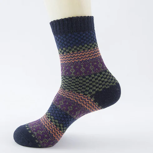 
mens Rabbit Wool Thermal Christmas tree Socks Ultra BootCustomized Thick breathable Knitted Factory Happy Socks 