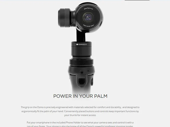 DJI osmo 4K camera handheld gimbal for Hot sale