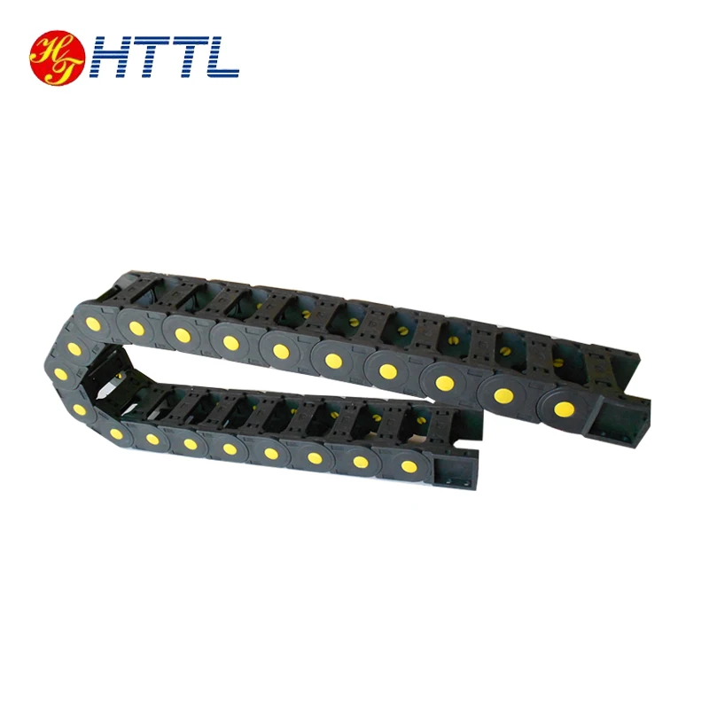 Nylon reinforced tank chain engineering plastic towing chain machine tool cable towing chain
