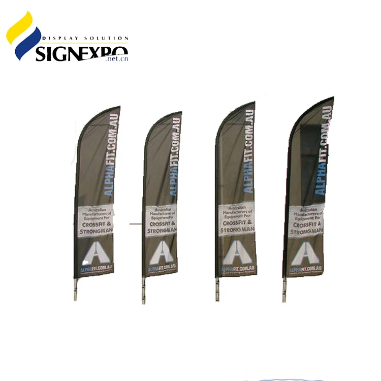 
Рекламный баннер с пляжным флагом для рекламы 