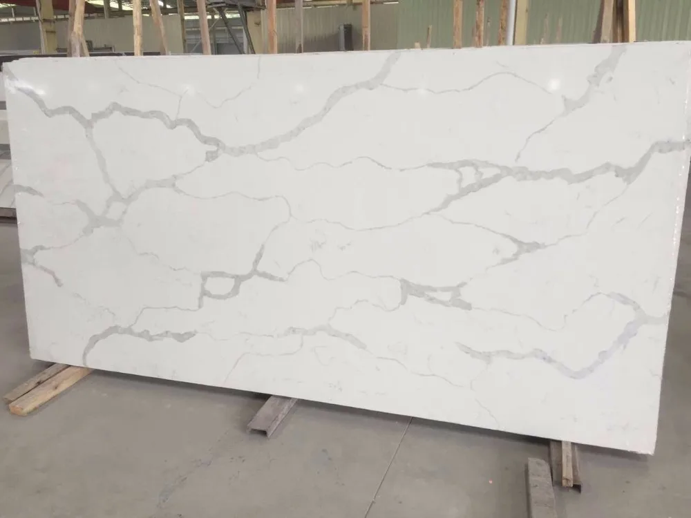 nsf certificate white veins grey quartz stone for sale