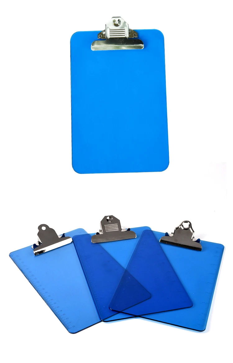 2.5mm thick plastic clipboard with metal clip