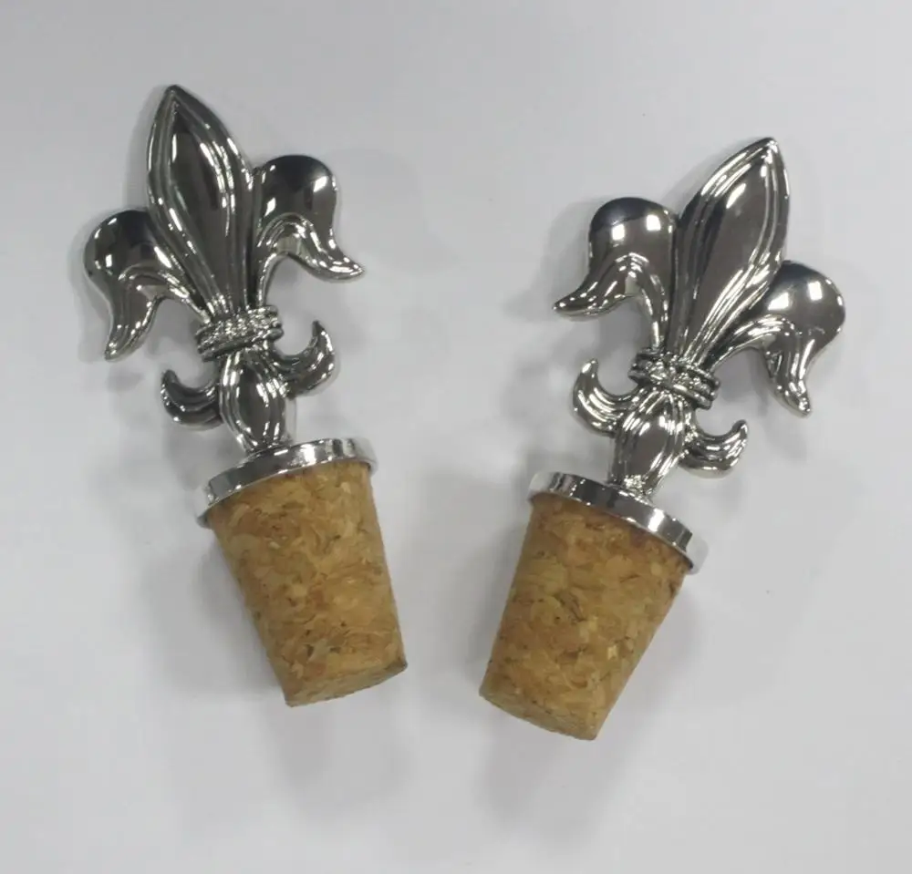
Fleur de lis cork wine stopper 
