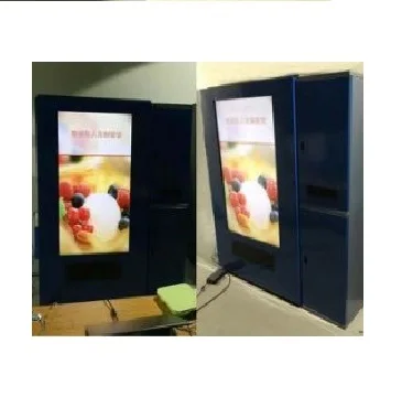 
Smart Food Vending Machine Conveyor Belt, 55 Inch Touch Screen W/ Elevator for Sell Quick Food, Cakes, Bread, Milk, Yogourt, Veg 
