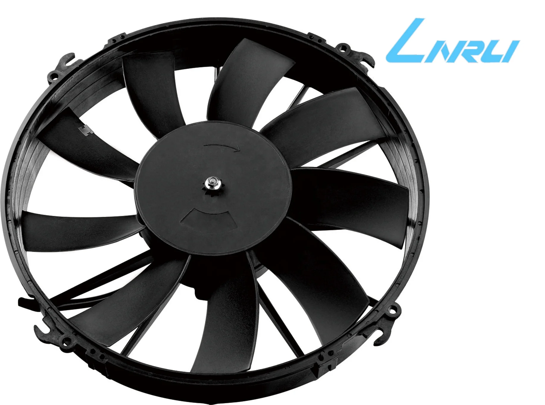 Linrui  New design bus/truck air condition condenser fan LNF261-9 24v dc brush wind suction radiator fan for cooling fan system