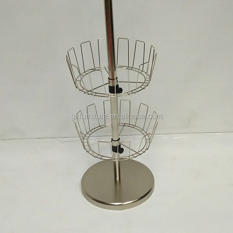 New style Sand Nickel Rotating Rolling Shoe Rack for 18 pairs Shoes