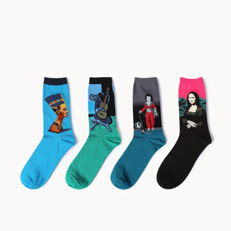  19504 мужские хлопковые коричневые забавные трикотажные короткие носки с платьем Чарли Чаплин