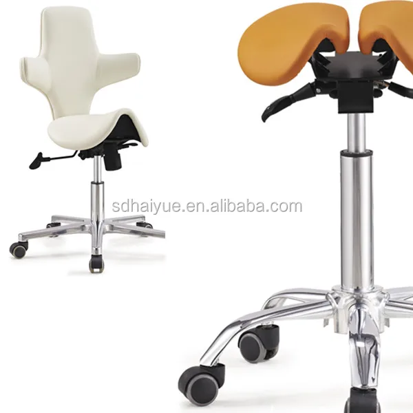 HY4008 Twin saddle chair stool seat rocks and tilts in every direction for healthy freedom of movement
