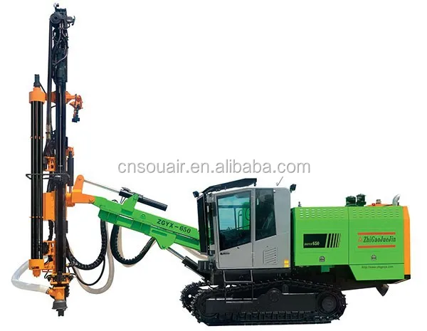 Blast hole Hydraulic Tophammer drill rig for quarry site mining project ZGYX650/660