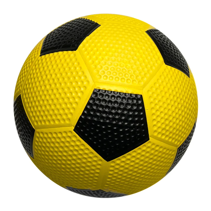 Size 5# Bright Yellow Golf Surface Natural Rubber Football Soccer Ball