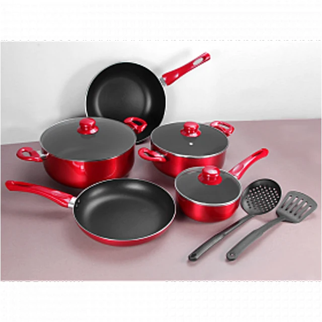 
Aluminum non-stick inner coating high quality cookware set 