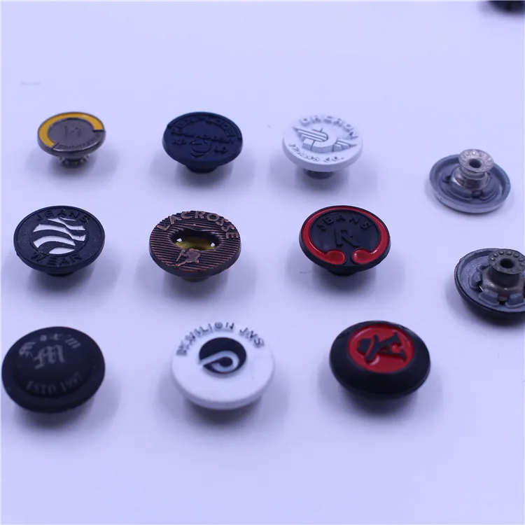 New Arrivals Stock Lot Custom Logo Buttons High Quality Fashion Jean Clothes Button Covers