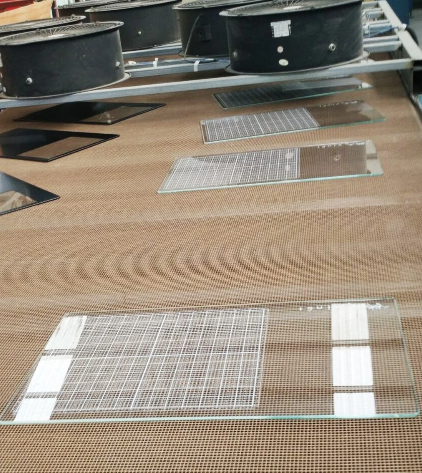 transparent  A2 silk screen printing tempered glass cutting mat with grid