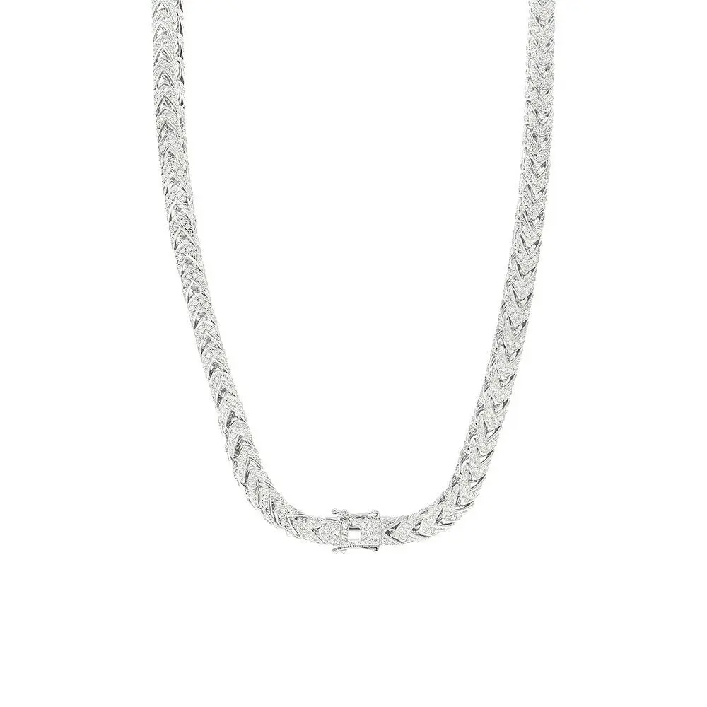 Popular 16 Inches Hip Hop Iced out Micro Pave CZ Franco Necklace