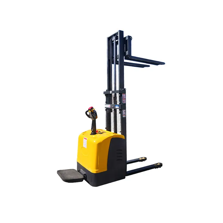 1.5 ton stacker electric price forklift truck hydraulic stacker pallet for hot sale Standing and driving full electric stacker