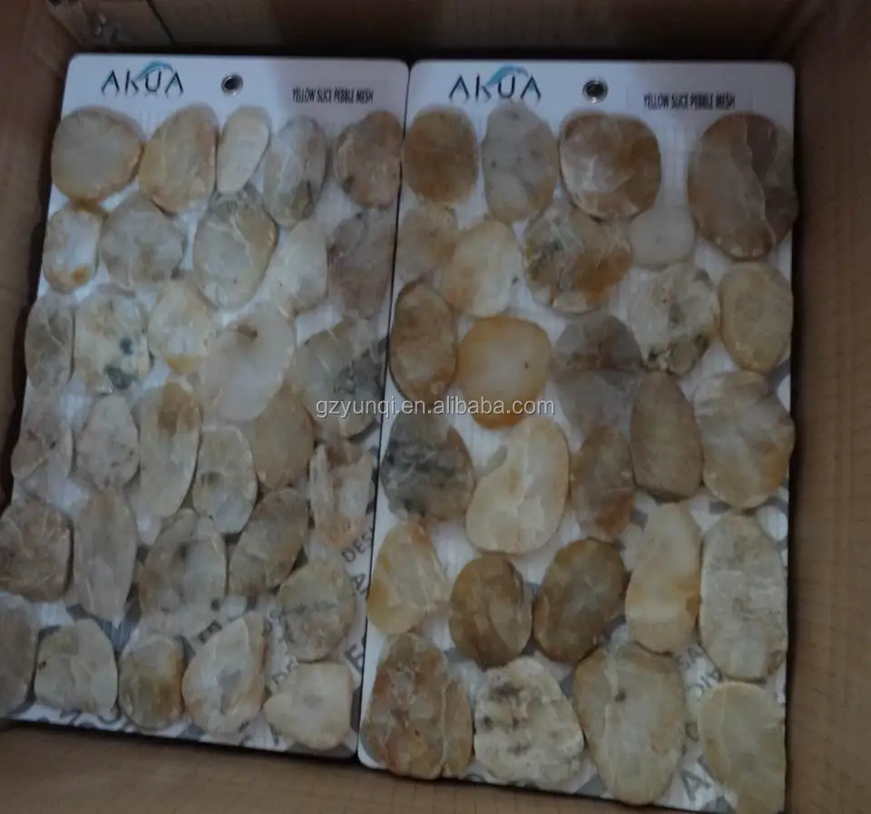 mesh cobblestone pavers  polished Cobblestone and Pebble Stone for landscaping