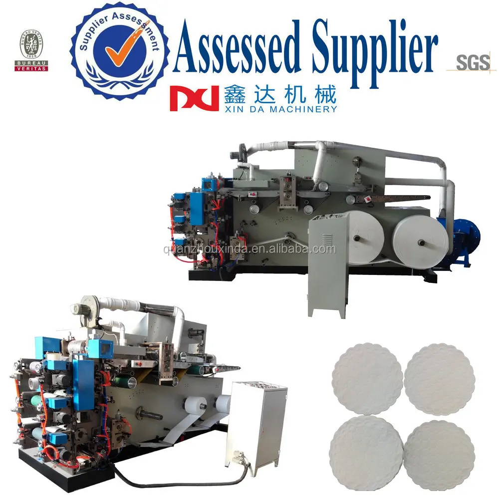 Automatic embossed type counting color printer paper cup tray machines