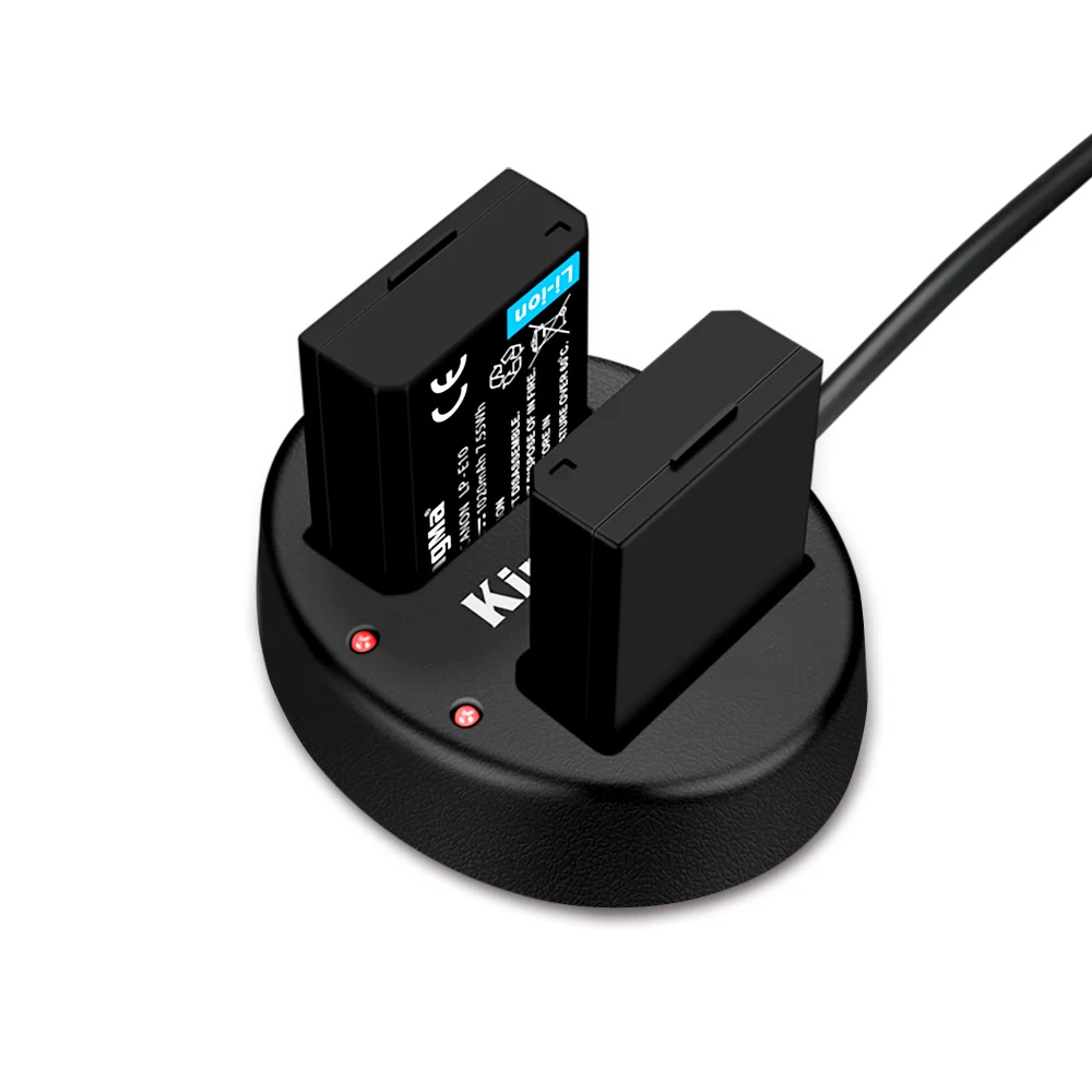 KingMa Digital Camera Battery LP-E10 ( 2 pack ) And Dual Micro USB Charger For Canon EOS 1100D 1200D 1300D