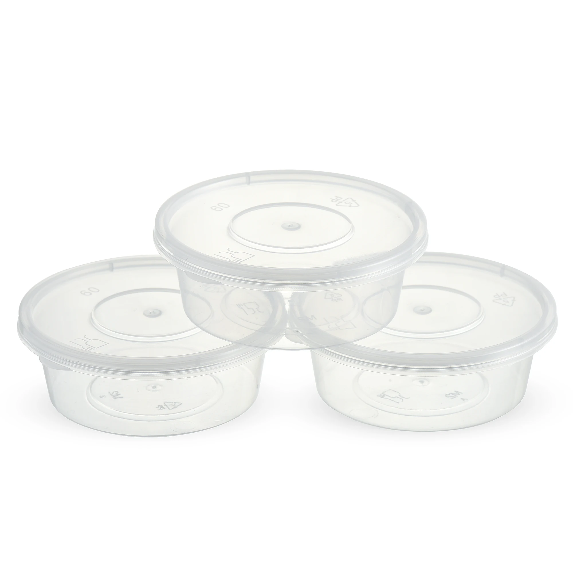 FREE SAMPLE  Clear plastic sauce cup 2oz disposable cup